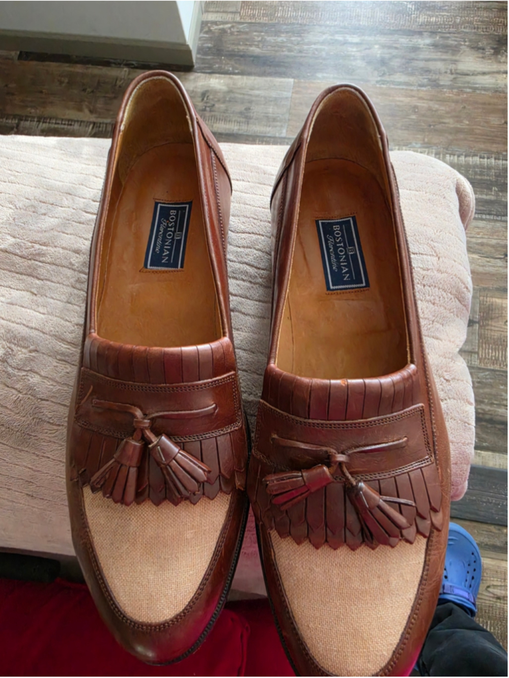 Vintage Florsheim Italy Brown Leather Kiltie Tassel Loafers Mens 10M Vero Cuoio
